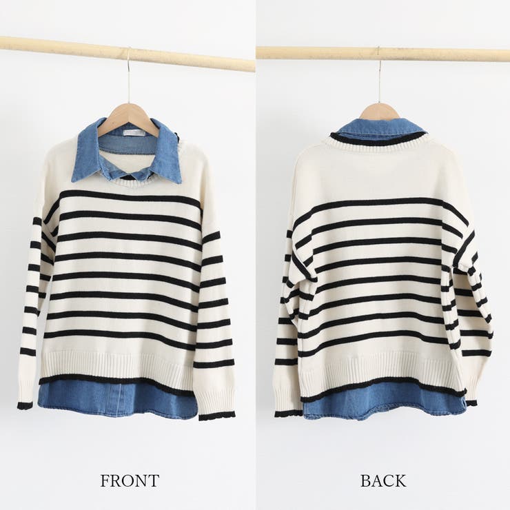 ドッキングニットトップス レディース韓国 | SUNSHINE CLOSET | 詳細画像3 