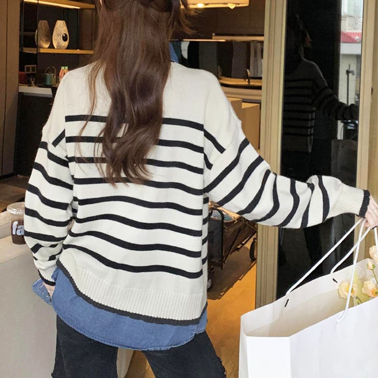 ドッキングニットトップス レディース韓国 | SUNSHINE CLOSET | 詳細画像7 