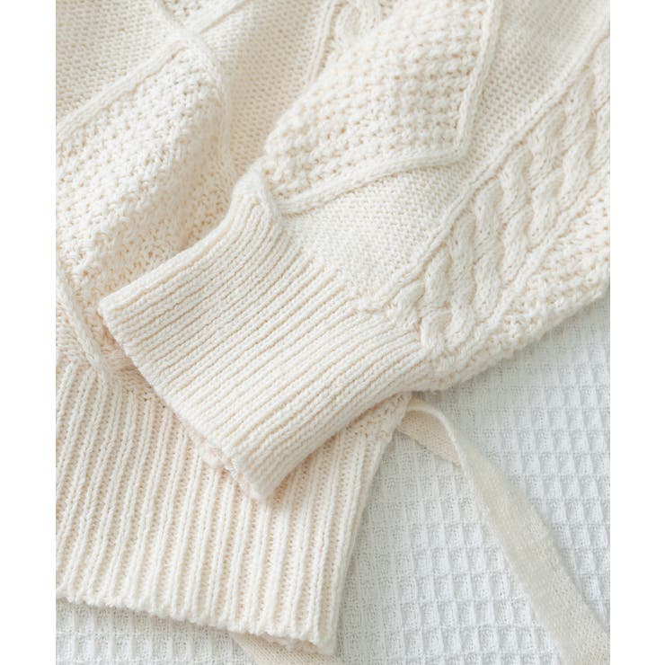 ケーブル編みニットトップス バックリボン | SUNSHINE CLOSET | 詳細画像22 