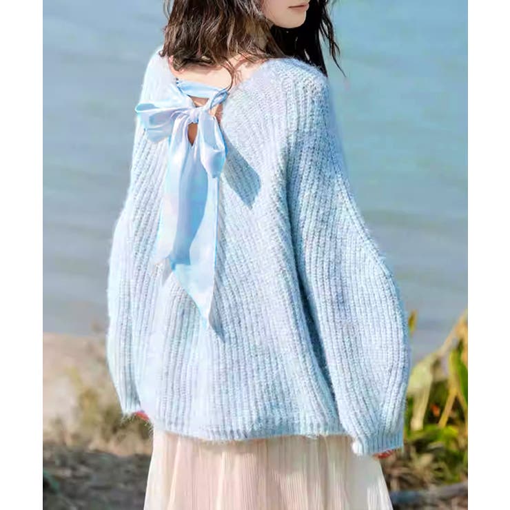 ビッグリボンタイニットプルオーバー韓国風 | SUNSHINE CLOSET | 詳細画像10 