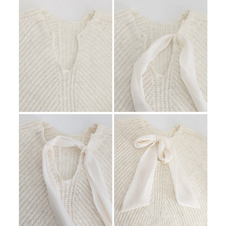 ビッグリボンタイニットプルオーバー韓国風 | SUNSHINE CLOSET | 詳細画像31 