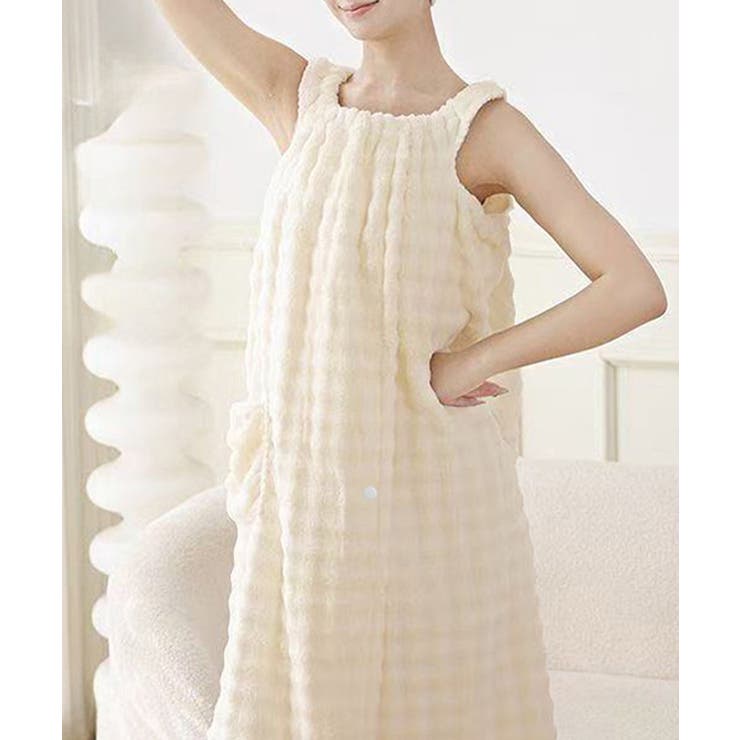 着れるバスローブタオル地レディース お風呂上がりタオルタンクワンピース ふわふわ… | SUNSHINE CLOSET | 詳細画像6 