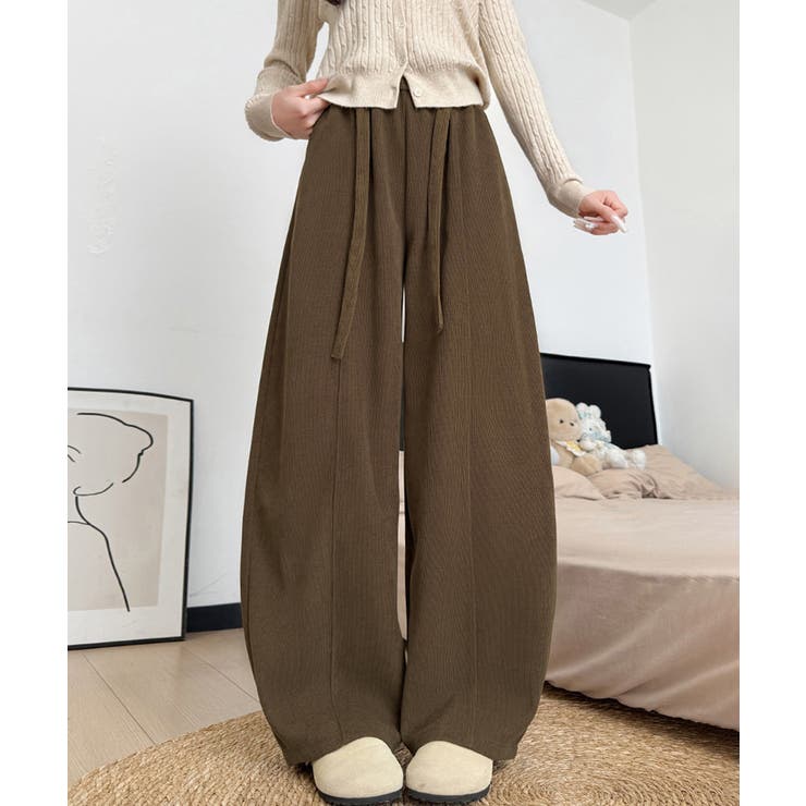 ワイドカーブパンツレディースワイドパンツ | SUNSHINE CLOSET | 詳細画像1 