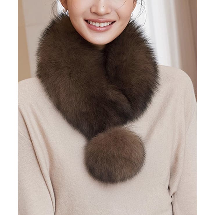 ポンポン付きフェイクファーマフラー暖かい | SUNSHINE CLOSET | 詳細画像13 