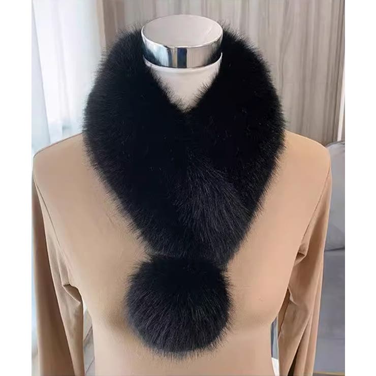 ポンポン付きフェイクファーマフラー暖かい | SUNSHINE CLOSET | 詳細画像15 