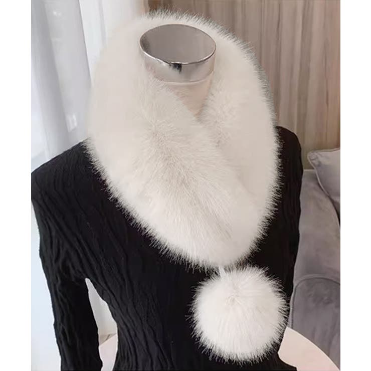 ポンポン付きフェイクファーマフラー暖かい | SUNSHINE CLOSET | 詳細画像17 