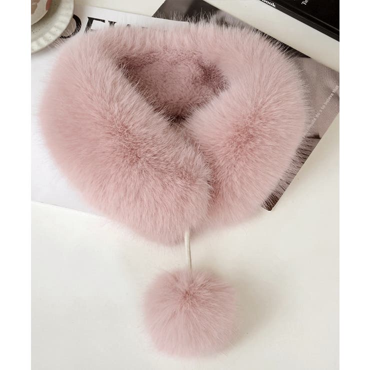 ポンポン付きフェイクファーマフラー暖かい | SUNSHINE CLOSET | 詳細画像21 