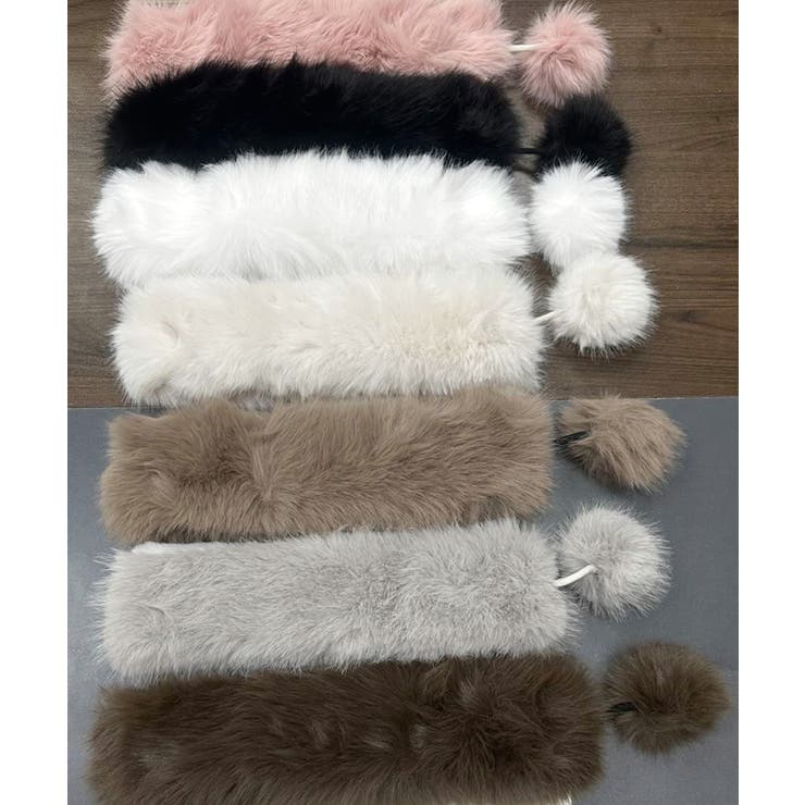 ポンポン付きフェイクファーマフラー暖かい | SUNSHINE CLOSET | 詳細画像25 