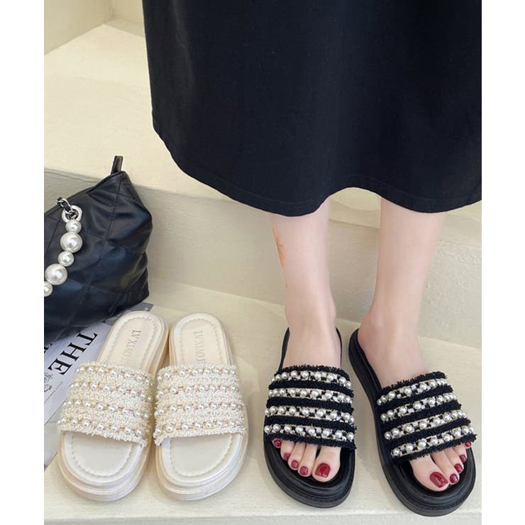 パールサンダル韓国 厚底サンダル疲れない | SUNSHINE CLOSET | 詳細画像12 