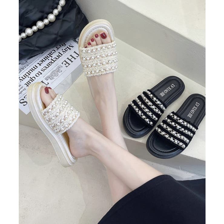 パールサンダル韓国 厚底サンダル疲れない | SUNSHINE CLOSET | 詳細画像14 