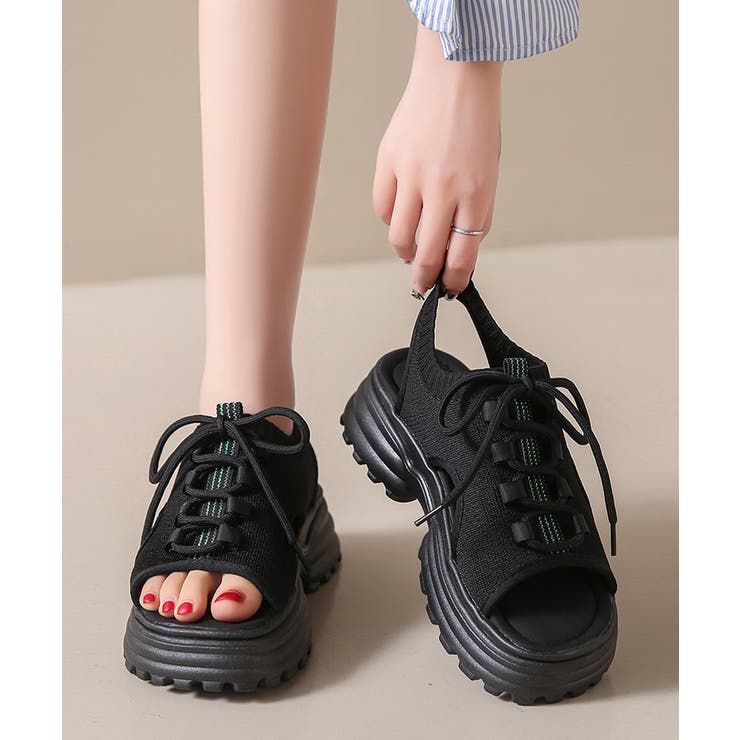 厚底スポーツサンダル レディース 韓国風 | SUNSHINE CLOSET | 詳細画像1 