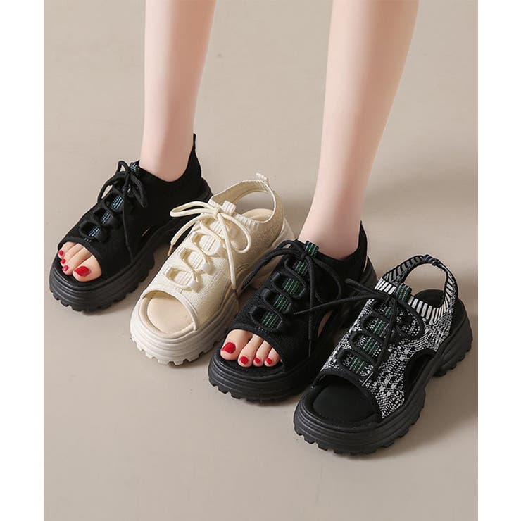 厚底スポーツサンダル レディース 韓国風 | SUNSHINE CLOSET | 詳細画像13 