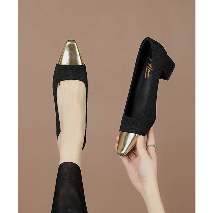 つま先切り替えパンプス配色ニットパンプス | SUNSHINE CLOSET | 詳細画像5 