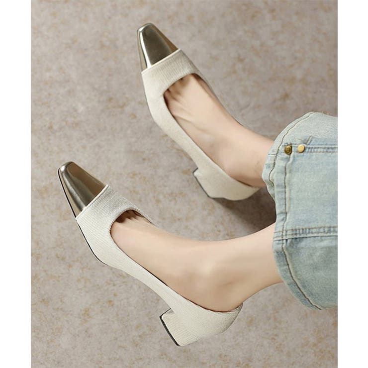 つま先切り替えパンプス配色ニットパンプス | SUNSHINE CLOSET | 詳細画像8 