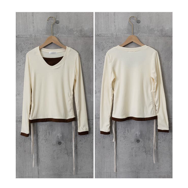 レイヤード風トップス長袖Tシャツ 韓国風 | SUNSHINE CLOSET | 詳細画像21 