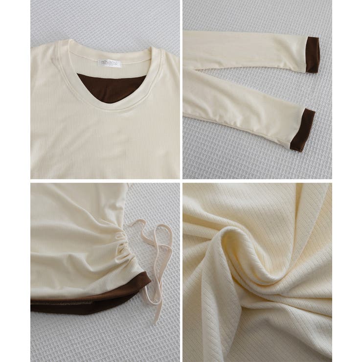 レイヤード風トップス長袖Tシャツ 韓国風 | SUNSHINE CLOSET | 詳細画像22 