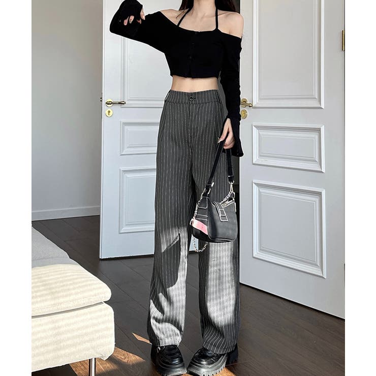 ストライプワイドパンツ春夏秋ロングパンツ | SUNSHINE CLOSET | 詳細画像11 