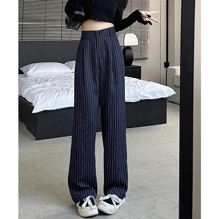 ストライプワイドパンツ春夏秋ロングパンツ | SUNSHINE CLOSET | 詳細画像13 