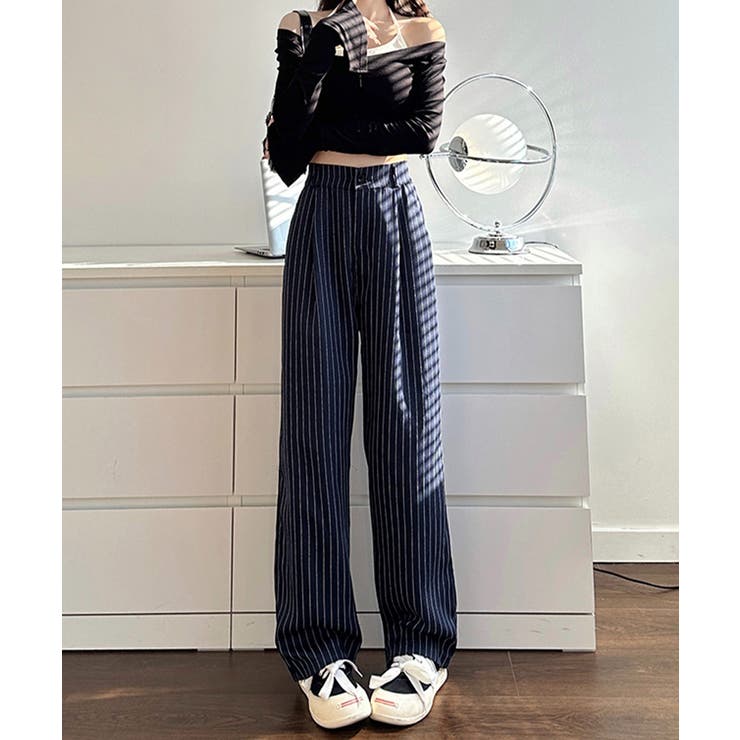 ストライプワイドパンツ春夏秋ロングパンツ | SUNSHINE CLOSET | 詳細画像19 