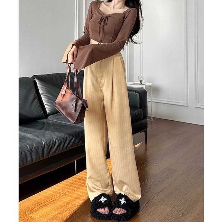 ストライプワイドパンツ春夏秋ロングパンツ | SUNSHINE CLOSET | 詳細画像22 