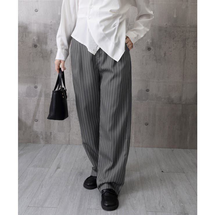 ストライプワイドパンツ春夏秋ロングパンツ | SUNSHINE CLOSET | 詳細画像23 