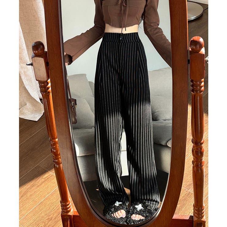 ストライプワイドパンツ春夏秋ロングパンツ | SUNSHINE CLOSET | 詳細画像3 