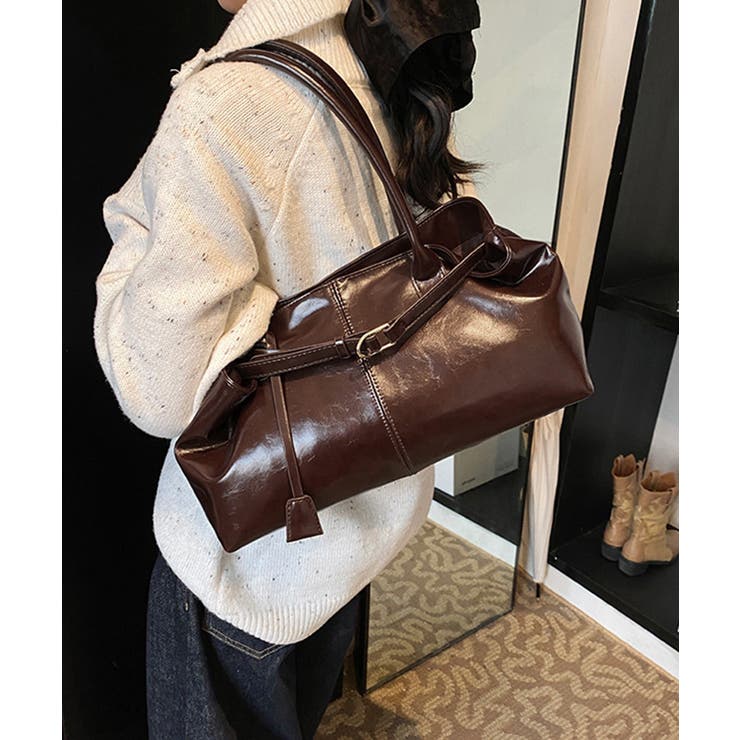 オイルワックス風合皮トートバッグ肩掛け鞄 | SUNSHINE CLOSET | 詳細画像1 