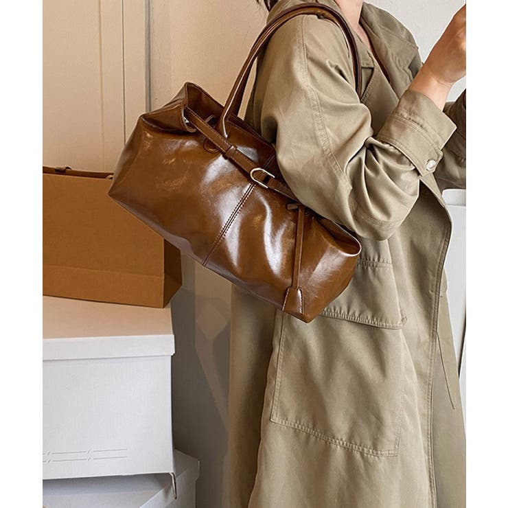 オイルワックス風合皮トートバッグ肩掛け鞄 | SUNSHINE CLOSET | 詳細画像11 