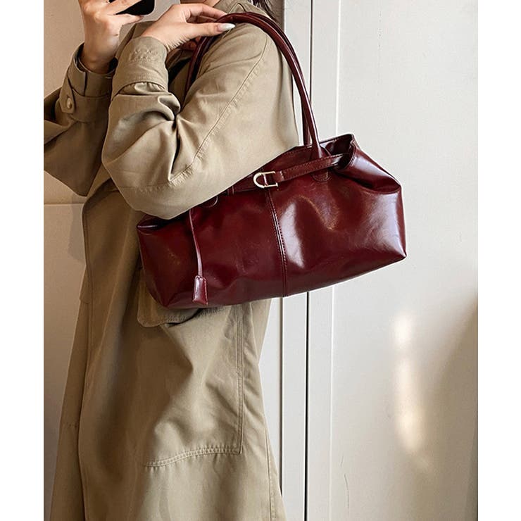 オイルワックス風合皮トートバッグ肩掛け鞄 | SUNSHINE CLOSET | 詳細画像15 