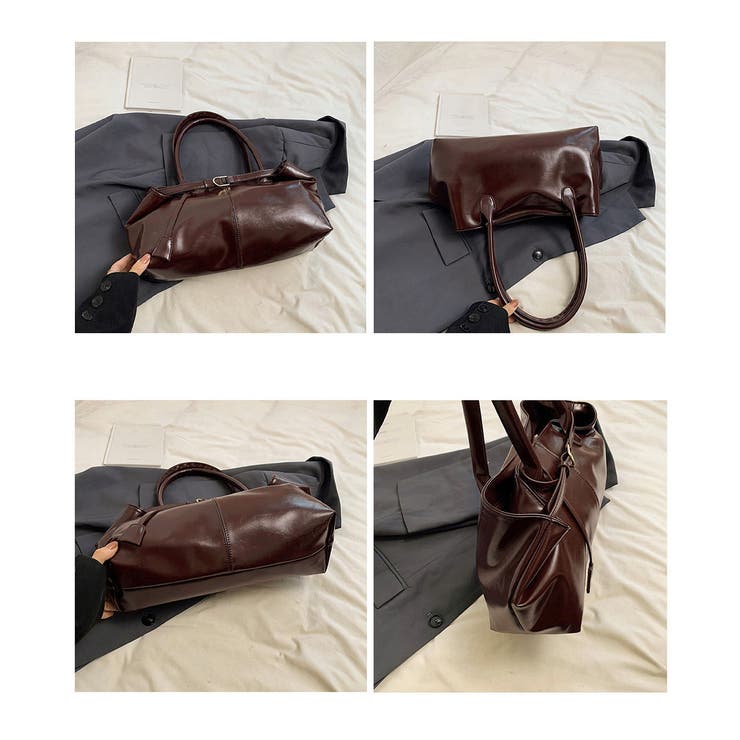 オイルワックス風合皮トートバッグ肩掛け鞄 | SUNSHINE CLOSET | 詳細画像21 