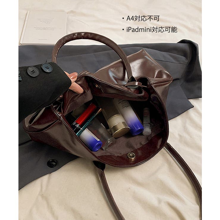 オイルワックス風合皮トートバッグ肩掛け鞄 | SUNSHINE CLOSET | 詳細画像5 