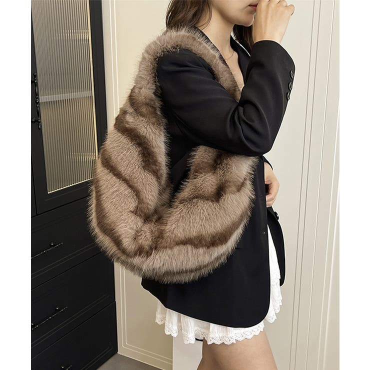 ハーフムーンファーショルダートートバッグ | SUNSHINE CLOSET | 詳細画像14 