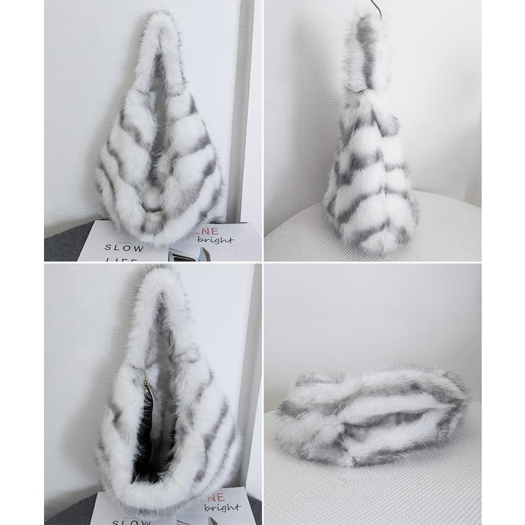 ハーフムーンファーショルダートートバッグ | SUNSHINE CLOSET | 詳細画像21 