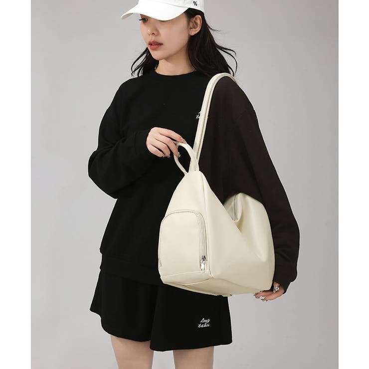フェイクレザーバックパック 軽量大容量ショルダーバッグ 通勤通学かばん | SUNSHINE CLOSET | 詳細画像14 