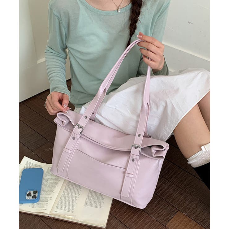 レディース 大容量肩掛けバッグ ソフトレザー通勤通学ショルダーバッグ | SUNSHINE CLOSET | 詳細画像15 