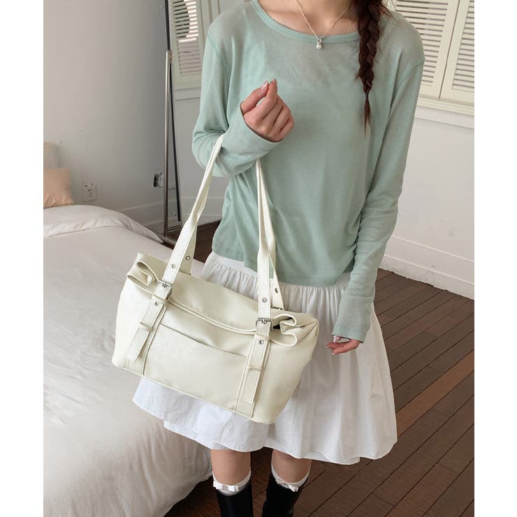 レディース 大容量肩掛けバッグ ソフトレザー通勤通学ショルダーバッグ | SUNSHINE CLOSET | 詳細画像4 