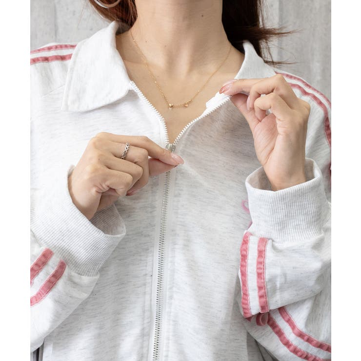 リボン付きスウェットジップアップパーカー | SUNSHINE CLOSET | 詳細画像11 