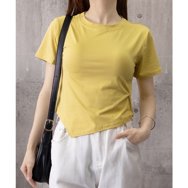 ウエストタックtシャツレディース カジュアルトップス春夏 シンプルカットソー無地 | SUNSHINE CLOSET | 詳細画像15 