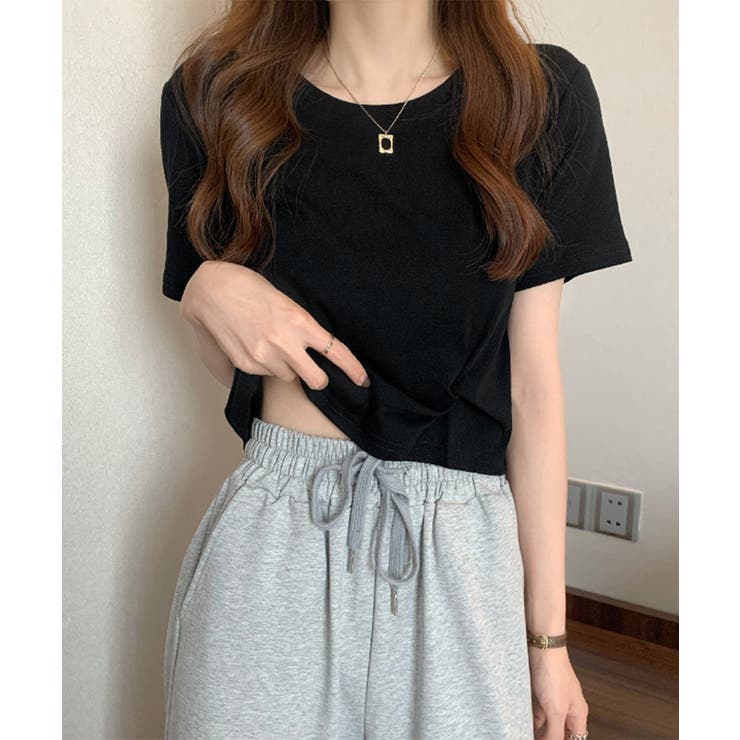 ウエストタックtシャツレディース カジュアルトップス春夏 シンプルカットソー無地 | SUNSHINE CLOSET | 詳細画像7 