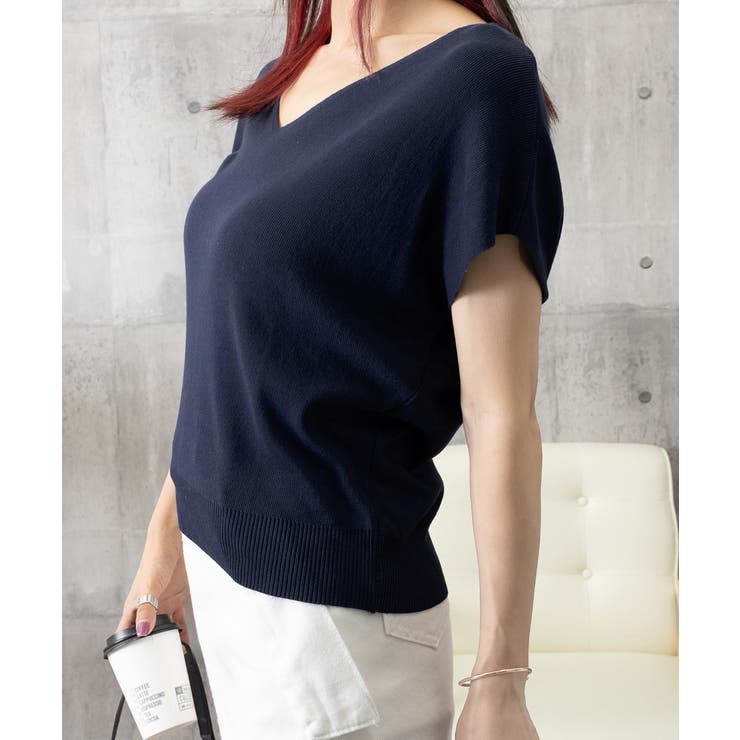 フレンチスリーブ ニットソー 体型カバー | SUNSHINE CLOSET | 詳細画像30 