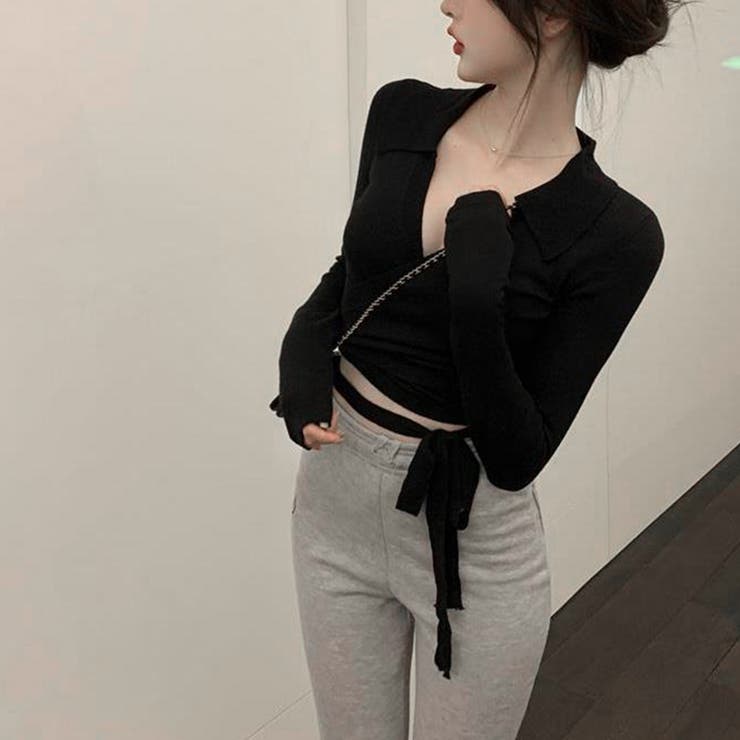 カシュクールニット 着やせトップス 韓国 | SUNSHINE CLOSET | 詳細画像6 