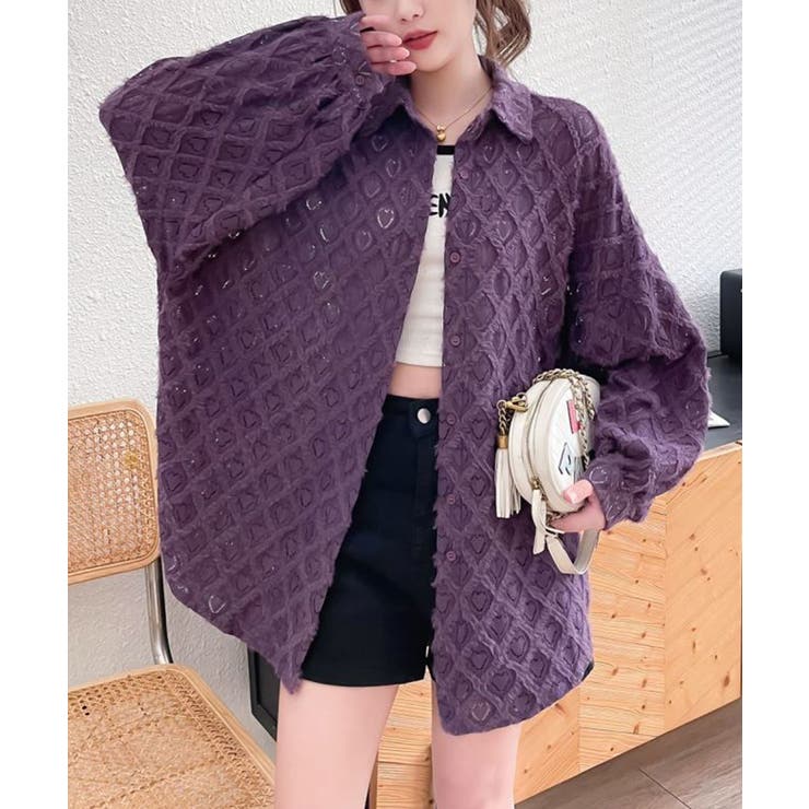 ハートジャガードシャツカーディガン春夏秋 | SUNSHINE CLOSET | 詳細画像17 