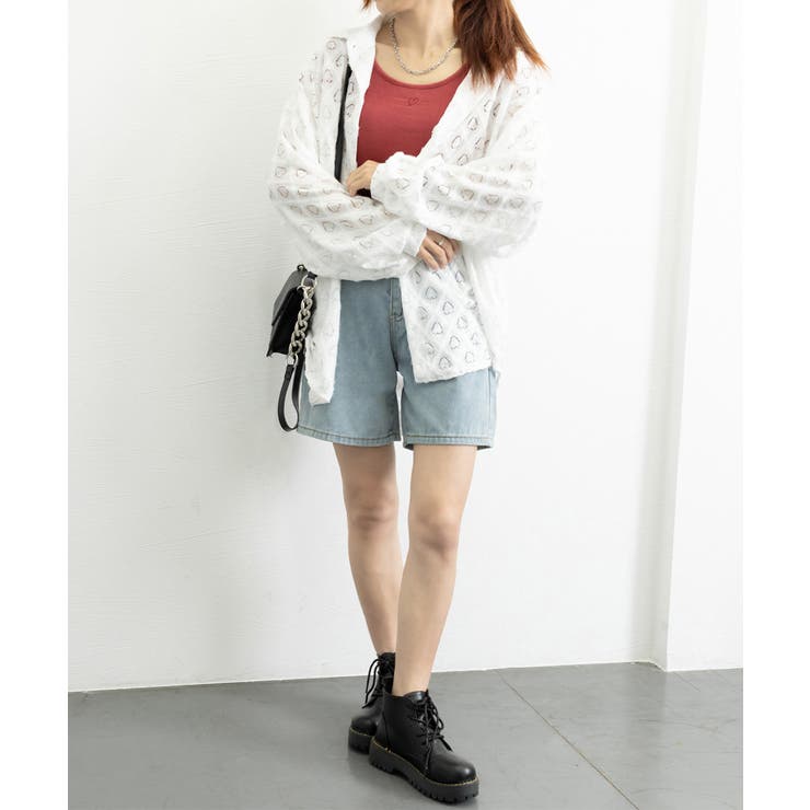 ハートジャガードシャツカーディガン春夏秋 | SUNSHINE CLOSET | 詳細画像18 