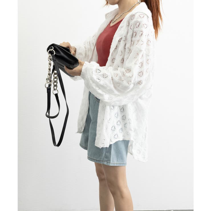 ハートジャガードシャツカーディガン春夏秋 | SUNSHINE CLOSET | 詳細画像19 