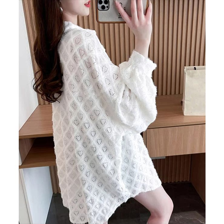 ハートジャガードシャツカーディガン春夏秋 | SUNSHINE CLOSET | 詳細画像6 