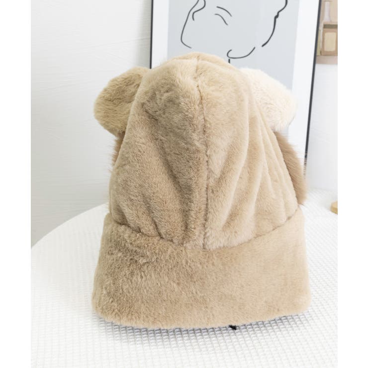 くまみみ帽子 マフラー付きファー帽子暖か | SUNSHINE CLOSET | 詳細画像11 