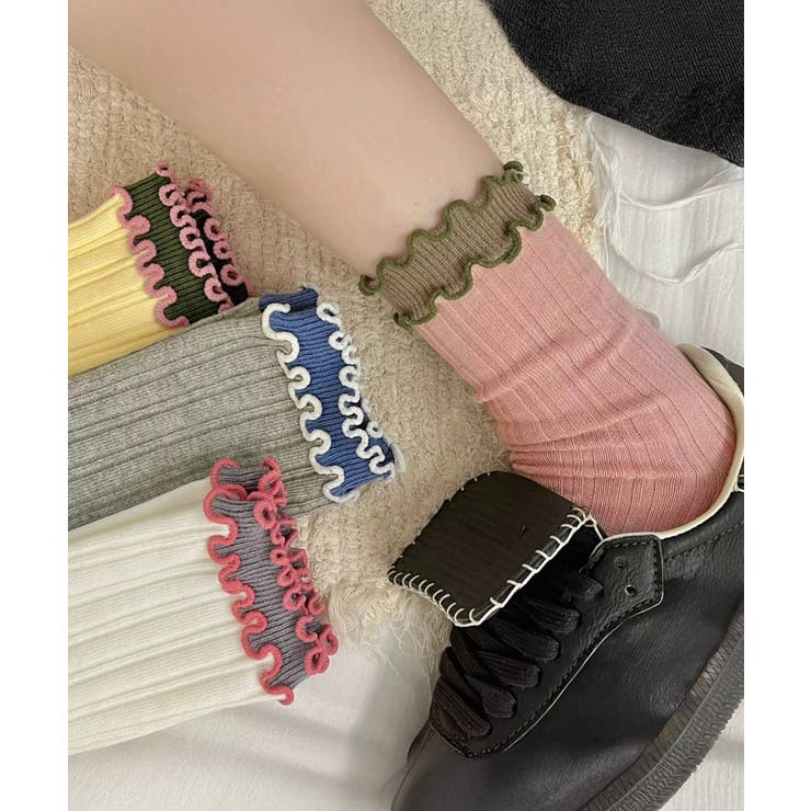 ダブルフリルソックス6足組 リブソックス | SUNSHINE CLOSET | 詳細画像1 