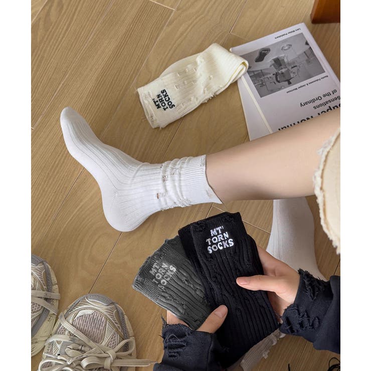 靴下セット韓国風サイドロゴソックス4足組 | SUNSHINE CLOSET | 詳細画像16 