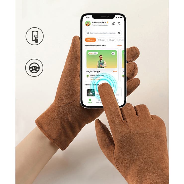 スエード調手袋裏起毛 リボン付き手袋防寒 | SUNSHINE CLOSET | 詳細画像13 