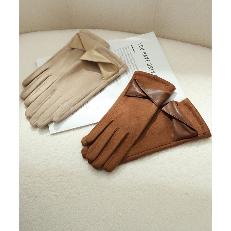 スエード調手袋裏起毛 リボン付き手袋防寒 | SUNSHINE CLOSET | 詳細画像14 